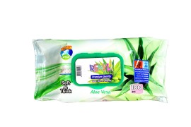 RENKLI Wet Towel Aloe Vera 100 Τεμάχια