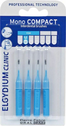 ELGYDIUM Clinic Mono Compact Μεσοδόντια Βουρτσάκια 0.4mm Μπλε 4 Τεμάχια