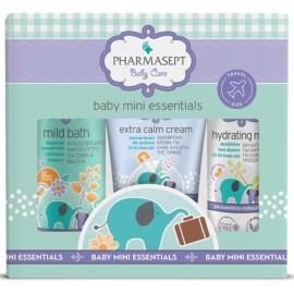 PHARMASEPT Baby Care Mini Essentials Baby Care Mild Bath 100ml & Extra Calm Cream 40ml & Hydrating Milk 40ml 1 Set