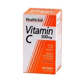 HEALTH AID Vitamin C 500mg 100 Μασώμενες Ταμπλέτες