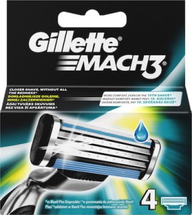 GILLETTE Mach3 Ανταλλακτικά 4 Tεμάχια