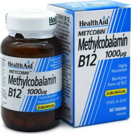 HEALTH AID Methylcobalamin B12 1000mg 60 Ταμπλέτες
