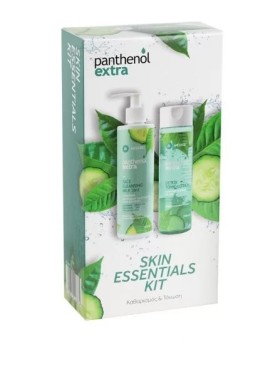 PANTHENOL EXTRA Skin Essentials Kit Face Cleansing Milk 250ml & Detox Tonic Lotion 200ml