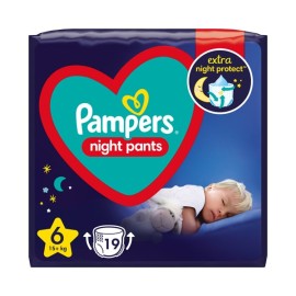 PAMPERS Night Pants No6 15+kg 19 Tεμάχια