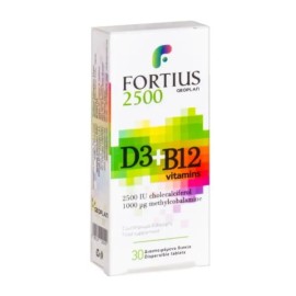 GEOPLAN Fortius D3 2500IU + B12 1000µg 30 Διασπειρόμενα Δισκία