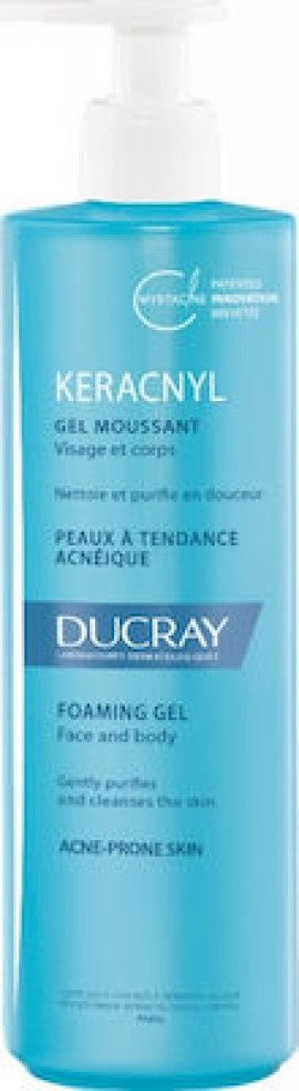 DUCRAY Keracnyl Foaming with Myrtacine Innovation for Face & Body Gel 400ml