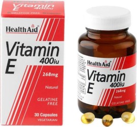 HEALTH AID Vitamin E 400IU 268mg 30 Φυτικές Κάψουλες