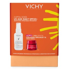 VICHY Capital Soleil UV-Age Daily Αντηλιακό Προσώπου SPF50+ 40ml + Δώρο Liftactiv Collagen Specialist 16 Κρέμα Ημέρας 15ml