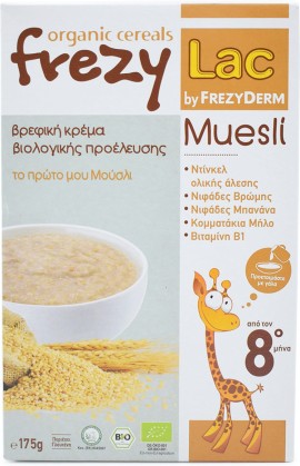 FREZYDERM Frezylac Bio Cereals Muesli 8m+ 175gr