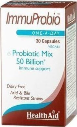 HEALTH AID Immuprobio Probiotic Mix 50 Billion 30 Φυτικές Κάψουλες