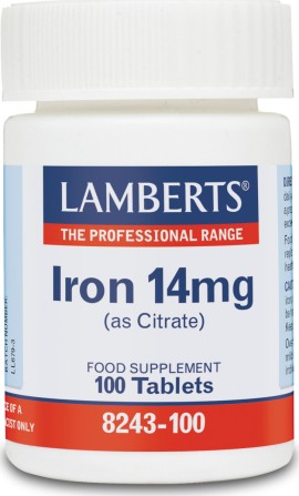 LAMBERTS Iron 14mg 100 Ταμπλέτες