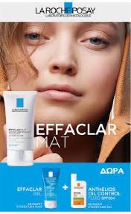 LA ROCHE POSAY Effaclar Mat & Effaclar Gel Καθαρισμού & Anthelios Oil Correct Spf50