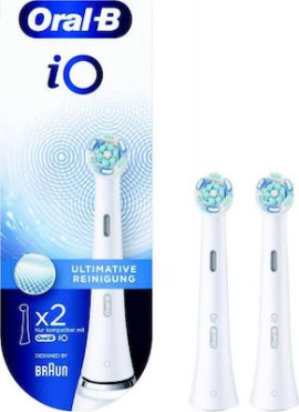 ORAL-B iO Ultimate Clean White Ανταλλακτικές Κεφαλές 2 Τεμάχια