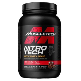 MUSCLETECH Nitrotech 100% Whey Gold 1.02kg - Double Rich Chocolate