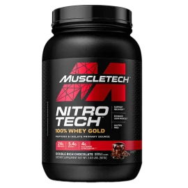 MUSCLETECH Nitrotech 100% Whey Gold 1.02kg - Double Rich Chocolate