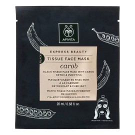 APIVITA Express Beauty Tissye Mask Carob 1Τμχ