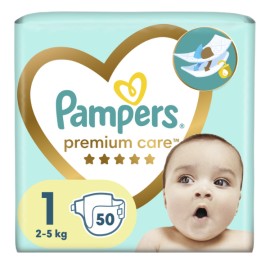 PAMPERS Premium Care No. 1 για 2-5kg 50τμχ