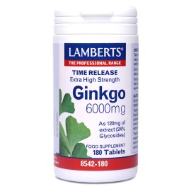 LAMBERTS Ginkgo Biloba Extract 6000mg 180 Ταμπλέτες