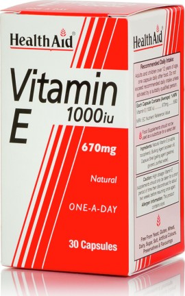 HEALTH AID Vitamin E 1000IU 30 Κάψουλες