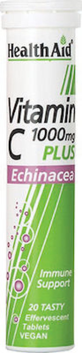 HEALTH AID Vitamin C Plus Echinacea 20 Αναβράζοντα Δισκία