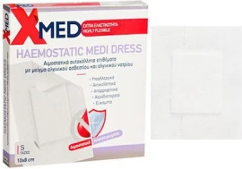 MEDISEI X-Med Haemostatic Medi Dress 10x8cm Αιμοστατικά Αυτοκόλλητα 5 Tεμάχια