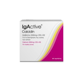 IGACTIVE Calcidin Calcium 500mg & D3 & K2 500mg 60 Ταμπλέτες