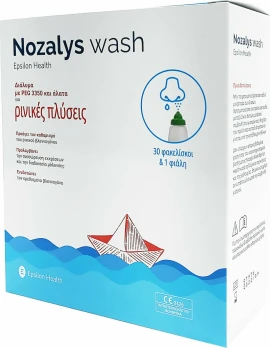 EPSILON HEALTH Nozalys Wash Φιάλη & 30 Φακελίσκοι