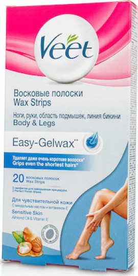 VEET Easy Gelwax Body & Legs Sensitive Skin 20 Τεμάχια