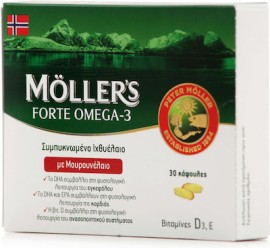 MÖLLER’S Omega-3 Forte - Μουρουνέλαιο 30 Κάψουλες