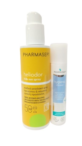 PHARMASEPT ΣΕΤ Heliodor Kids Sun Spray SPF50+ 165gr + Hygienic Shower 40ml