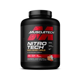 MUSCLETECH Nitrotech 100% Whey Gold 2.27kg - Strawberry Shortcake