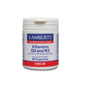 LAMBERTS Vitamin D3 2000IU & K2 90mg 90 Κάψουλες