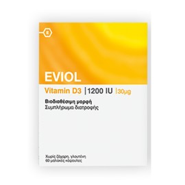 EVIOL Vitamin D3 1200IU 30mg 60 Μαλακές Κάψουλες