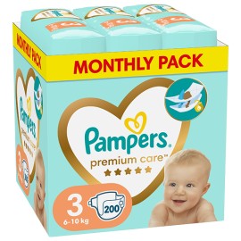 PAMPERS Premium Care No 3 200 Τεμάχια