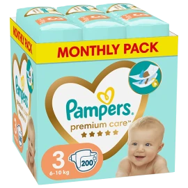 PAMPERS Premium Care No. 3 για 6-10kg 200τμχ