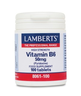 LAMBERTS Vitamin B6 Pyridoxine 50mg 100 Ταμπλέτες