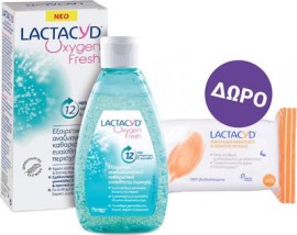 LACTACYD Oxygen Fresh Wash 200ml & Intimate Wipes 15 Τεμάχια