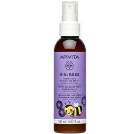 APIVITA Mini Bees Gentle Kids Detangling Spray Παιδικό Σπρέι για Εύκολο Ξεμπέρδεμα Μαλλιών με Μύρτιλλο + Μέλι 150ml