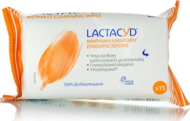 LACTACYD Intimate Μαντηλάκια Καθαρισμού 15 Τεμάχια