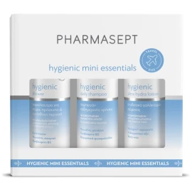 PHARMASEPT Hygienic Mini Essentials Hygienic Daily Shampoo Σαμπουάν 100ml & Hygienic Shower 100ml & Hygienic Ultra Hydra Lotion 80ml 1 Set