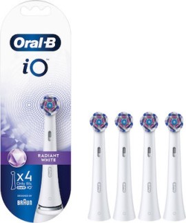 ORAL-B iO Radiant White Ανταλλακτικές Κεφαλές 4 Τεμάχια