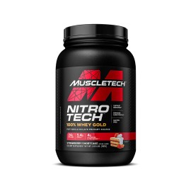 MUSCLETECH Nitrotech 100% Whey Gold 921g - Strawberry Shortcake