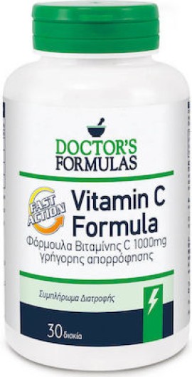 DOCTORS FORMULAS Vitamin C Fast Action 1000mg 30 Ταμπλέτες