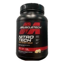 MUSCLETECH Nitrotech 100% Whey Gold 908g - French Vanilla Cream