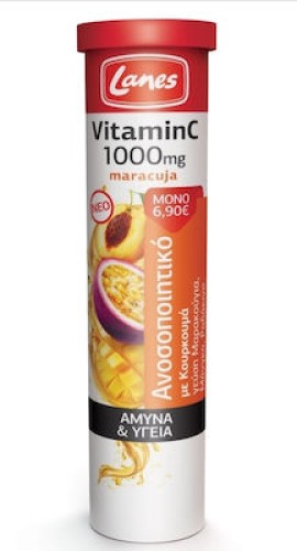 LANES Vitamin C 1000mg 20 Αναβράζοντα Δισκία