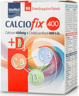 INTERMED Calciofix400 600mg + 400IU D3 90tabs