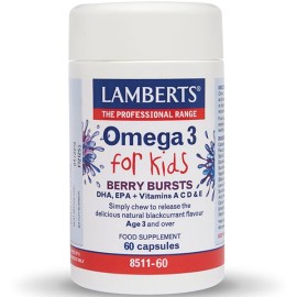 LAMBERTS Omega 3 for Kids Berry Bursts 60 Κάψουλες