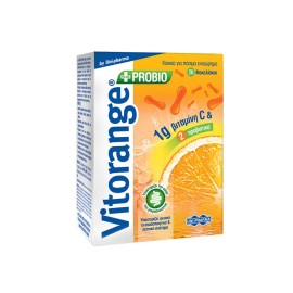 UNIPHARMA Vitorange Probio Plus 1g Vitamin C &a 2 Προβιοτικά 20 Φακελάκια