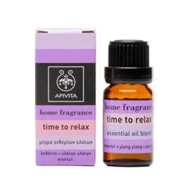 APIVITA Home Fragrance Time Τo Relax, Αιθέριο Έλαιο Με Λεβάντα, Γιασεμί & Υλάνγκ-Υλάνγκ 10ml