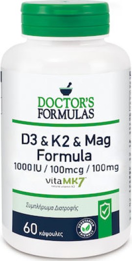 DOCTORS FORMULA D3 & K2 & Mag Formula 60 Κάψουλες
